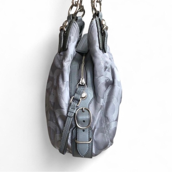 Coach Hobo Style Shoulder Bag F1073 Large Purse Gray. - Picture 7 of 15